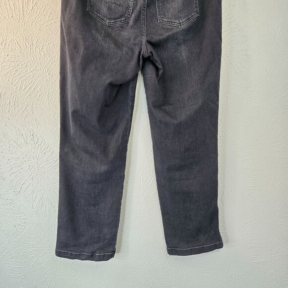 Spanx Straight Leg  Jean XL Faded Black Denim High Rise Pull On Casual Stretchy - Picture 11 of 12